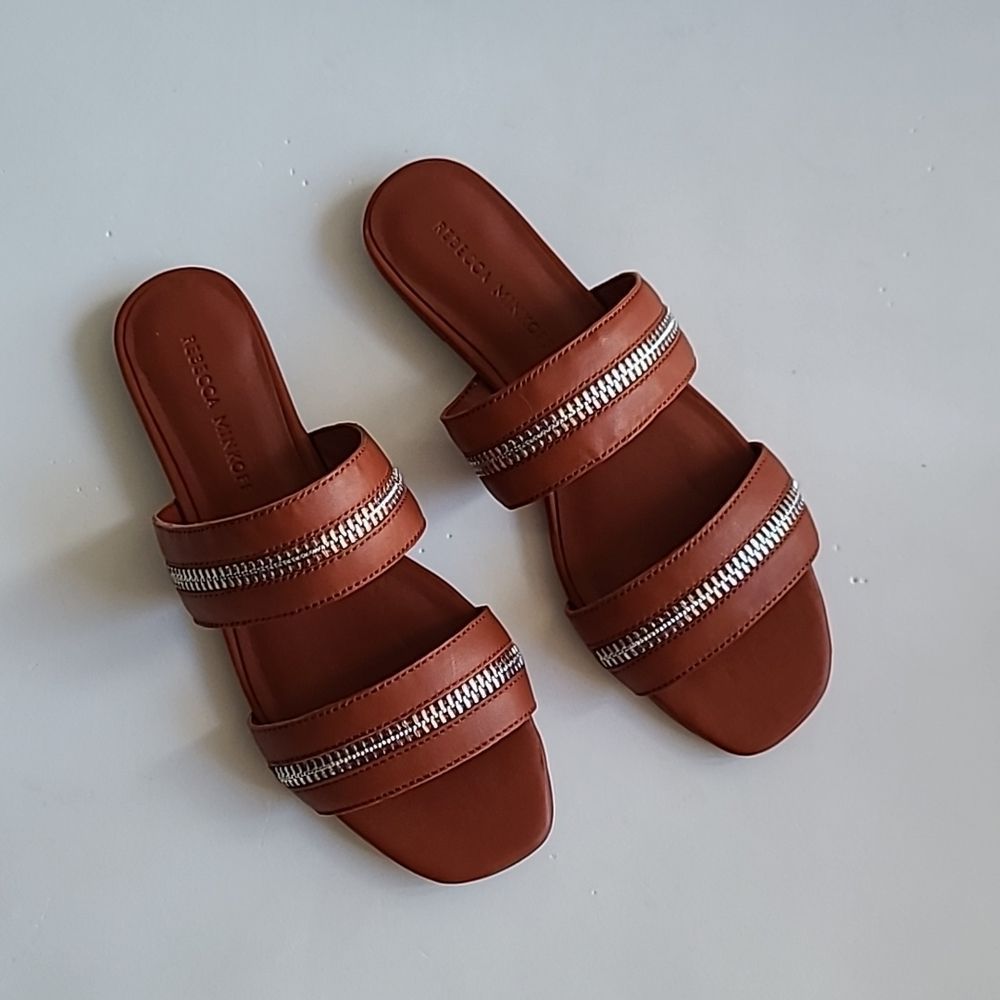 Rebecca Minkoff Marciann Zipper Leather Mules